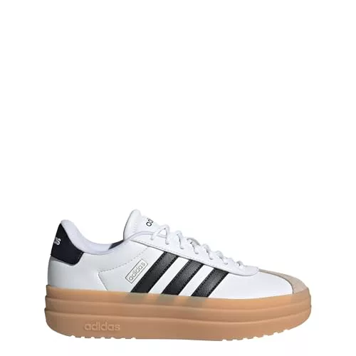 adidas Mujer VL Court Bold Shoes, FTWR White/Core Black/Wonder Beige, 38 EU