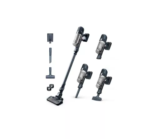 Rowenta XPert 6.60 - Aspiradora escoba versátil sin cable, con 3 funciones en 1 multiespacios, batería de litio, 2 velocidades, gatillo Boost, ligero y portatil, Azul oscuro RH6831