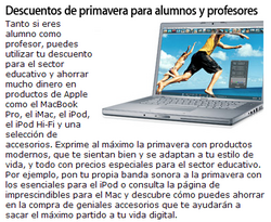 Apple Store, descuentos para estudiantes y profesores