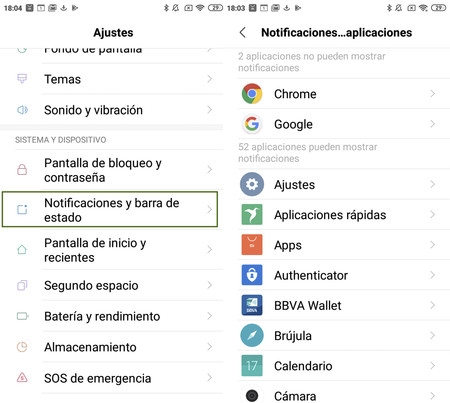 Notificaciones Aplicaciones