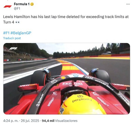 Hamilton Belgica F1 2025