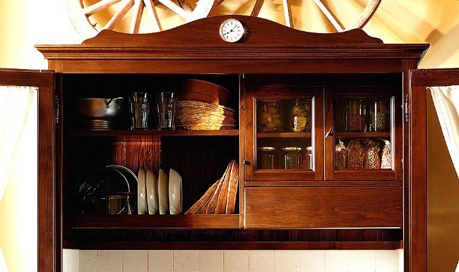 Una cocina vintage compacta