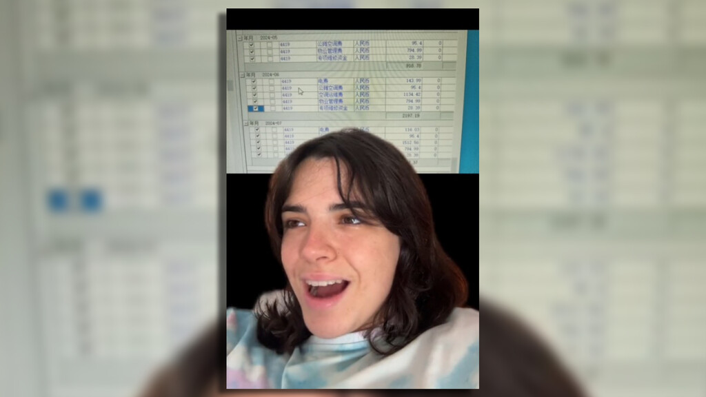 "Nos están timando": una española que vive en China sorprendida al ver todos los gastos mensuales de su piso de alquiler