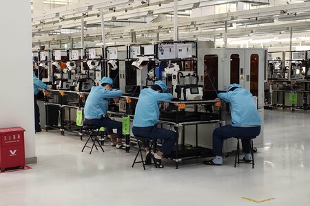 Trabajadores en China