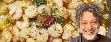 Andrés Madrigal, chef: “Para hacer gambas al ajillo  introduzco los ajos y la guindilla desde frío para que el aceite absorba lentamente los aromas” 