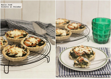 Receta de tartaletas de espinacas, tomates y queso