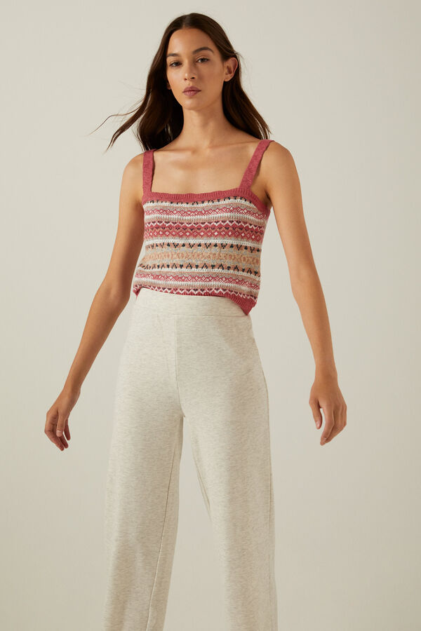 Top punto jacquard algodón orgánico Top punto jacquard algodón orgánico