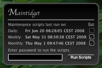 Maintidget mantenimiento para tu Mac desde el Dashboard