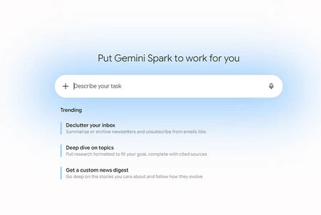 Cuadro de texto para Gemini Spark