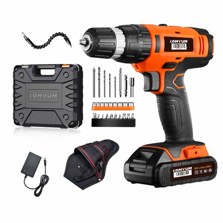 Oferta flash en el taladro atornillador Lomvum de 20V, que cuesta 50,99 euros en Amazon hasta las 22:00 horas