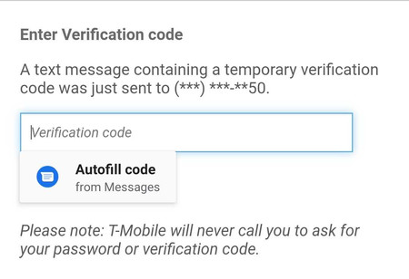 Google comienza a activar el autocompletado de códigos de verificación