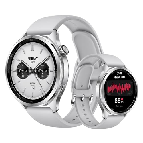XIAOMI Watch S4 Smartwatch, Fitness Tracker, 1.43 AMOLED, 15 días de duración de la batería, Llamadas Bluetooth, 150+ Modos de Deporte, GPS de Doble Banda, NFC,Androi & iOS, Plata