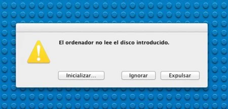 El ordenador no lee el disco introducido porque no le hemos dado formato