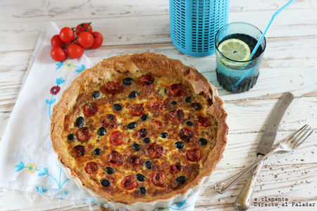 Quiche de tomates asados y Gruyère. Receta