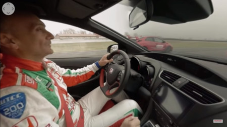 Gabriele Tarquini te invita a rodar en Nuvolari en este vídeo 360 con los Honda Civic Type R y Civic WTCC