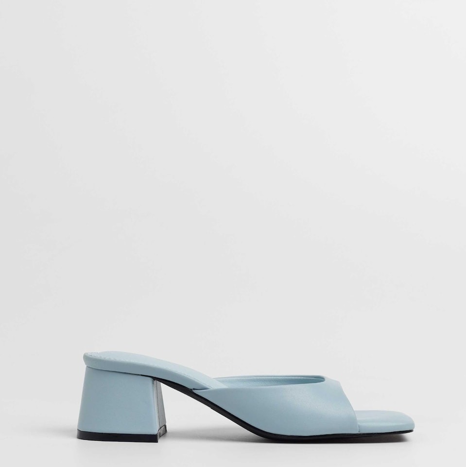 Mim
Sandalias de tacón de mujer tipo mule con puntera cuadrada

