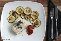 Receta de pez limón en papillote con chips de calabacín 