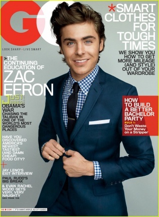 Zac Efron muy raro en la revista GQ