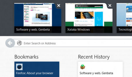 Firefox para Windows 8 Modern UI. Lo hemos probado