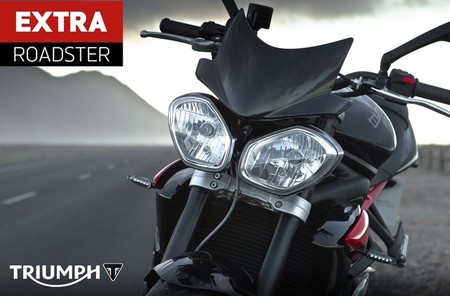 Triumph naked tricilíndrica equipada por la cara