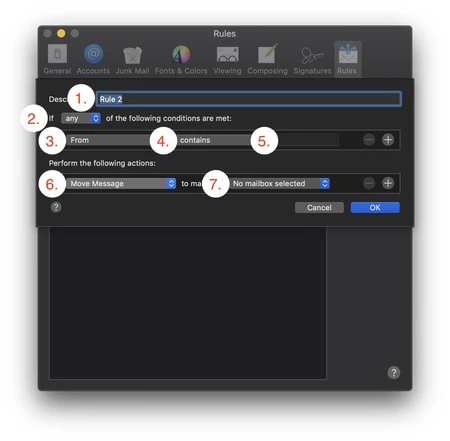 Mac メール ルール 1
