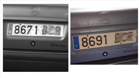 Matrícula falsificada manipulada