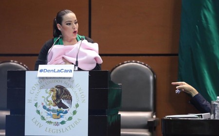 "Hay un mínimo de tolerancia materno infantil": una senadora mexicana es criticada por comparecer con su bebé en brazos