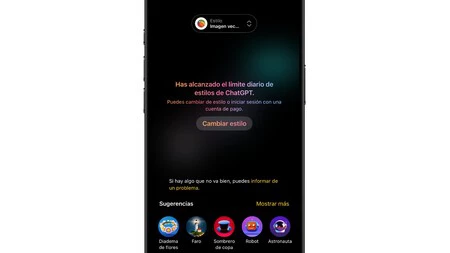 Limitación de ChatGPT tras hacer tres / cuatro imágenes Limitación de ChatGPT tras hacer tres / cuatro imágenes