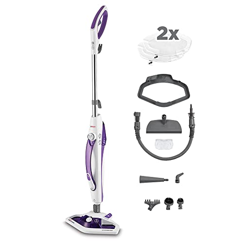 Polti Vaporetto SV440 DOUBLE Escoba a Vapor Doble Función con Limpiador Portátil, con Cepillo Vaporforce, 15 en 1