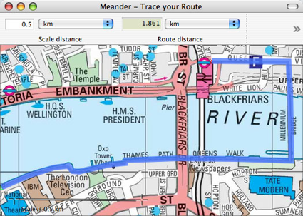 Meander: crea rutas y mide distancias en los mapas