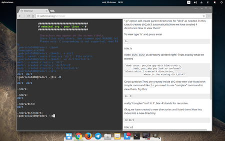 En esta web puedes aprender gratis todo sobre la terminal de Linux y de forma interactiva