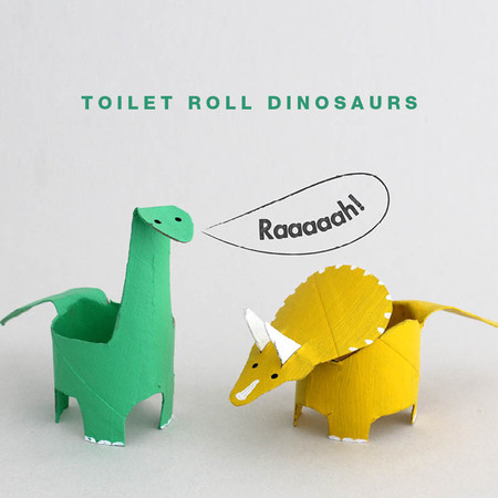 Manualidades Dinosaurios Tubo Papel