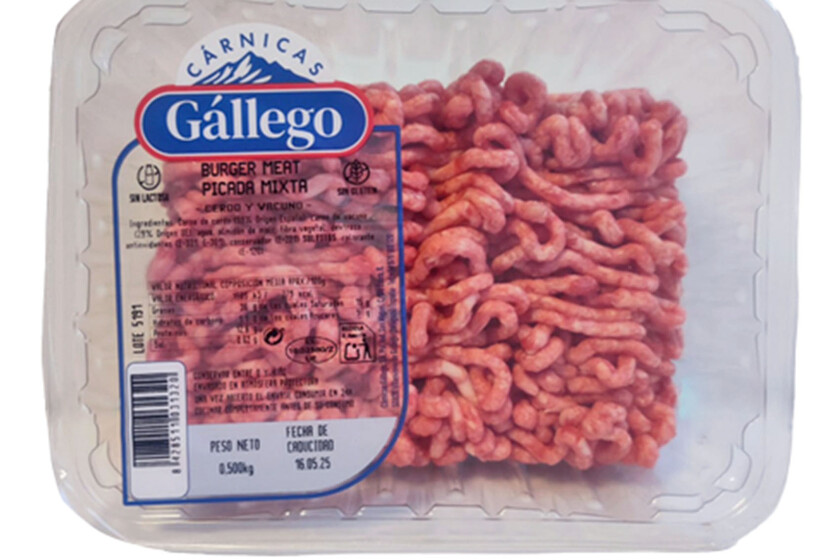 Alerta alimentaria por posible presencia de fragmentos de plástico en burger meat vendida en cinco comunidades autónomas