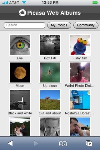 Picasa optimizado para el iPhone