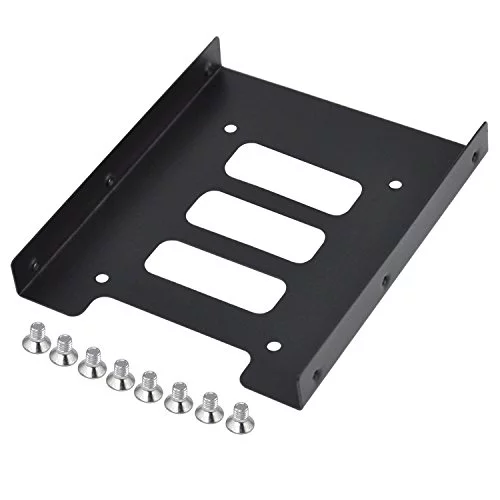 TRIXES Kits de Montaje Interno Metal Negro para Unidades Portatiles SSD de 2,5 Pulgadas y Unidades de Disco Duro de 3,5 Pulgadas - Soportes para Disco Duro - Reemplazos de Montaje para Discos Duros