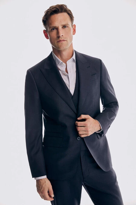 Americana azul tailored fit