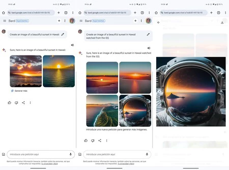 Google Bard が AI 写真を生成