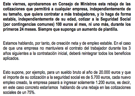 Las cuentas de la lechera de Rajoy con la rebaja de las cotizaciones