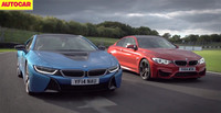 Autocar enfrenta el BMW i8 al BMW M4 Coupé...en circuito
