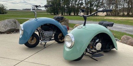 Esta minimoto retro se llama Volkspod y está creada con trozos del mítico Volkswagen Beetle