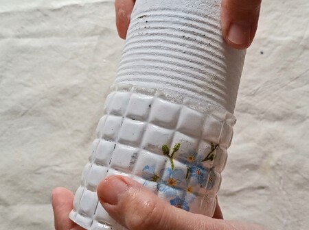 Cómo hacer una maceta tipo cerámica con una botella PET y una lata: parece comprada y queda muy bonita