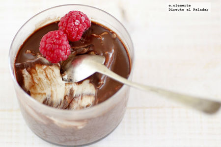 Vasitos de crema de chocolate y mascarpone