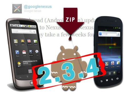 La actualización OTA de Android 2.3.4 Gingerbread para Nexus S y Nexus One ya está disponible