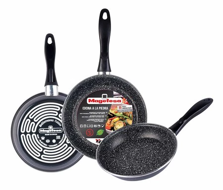 ¿Necesitas sartenes baratas? El set de tres sartenes Magefesa K2 Gransasso está por 19,50 euros hasta medianoche en Amazon