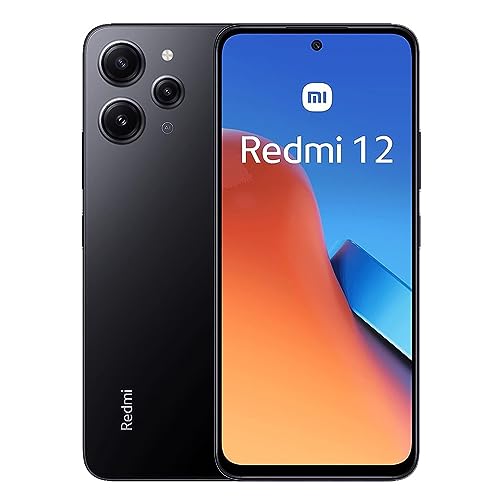 Xiaomi Redmi 12 4G - Smartphone de 4+128GB, Pantalla de 6,79" FHD+ AdaptiveSync 90 Hz, MediaTek G88, Triple cámara de 50MP, NFC, batería de 5000 mAh, Negro (Versión ES)