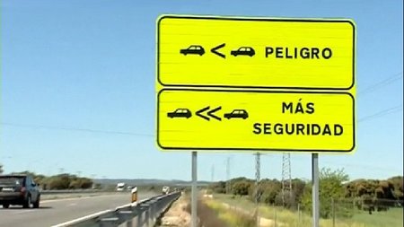 Aprobadas por la Comisión de Seguridad Vial del Congreso las señales de distancia de seguridad