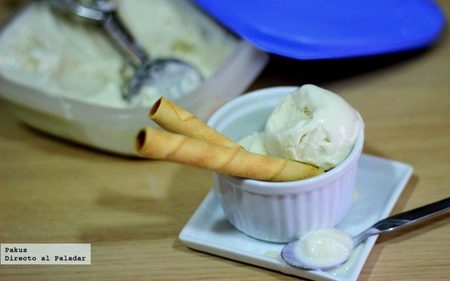 Receta rápida de helado casero de horchata y yogur
