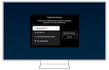 Ajustes de salida de audio televisor Samsung