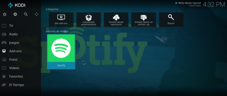 Cómo escuchar música de Spotify desde Kodi