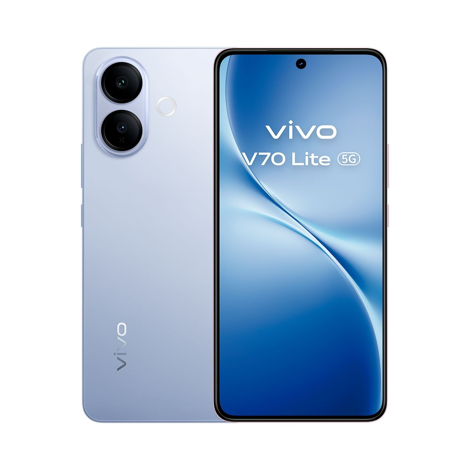 Móvil - vivo V70 LITE, Titanium Blue, 256 GB, 6 GB RAM, 6.77" AMOLED, Dimensity 7400-Turbo, 6500 mAh